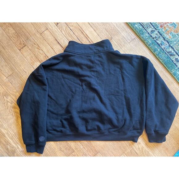 Pink Victoria's Secret Black Quarter Zip Pullover Sweatshirt Size XXL - Picture 6 of 6